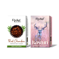 KASTURI & RED CHANDAN PREMIUM WET DHOOP STICKS (PACK OF 2)