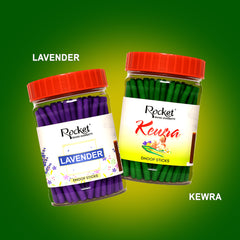 LAVENDER & KEWRA DHOOP STICKS JARS - PACK OF 2