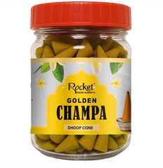 GOLDEN CHAMPA DHOOP CONE JAR