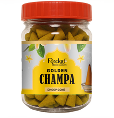 GOLDEN CHAMPA DHOOP CONE JAR