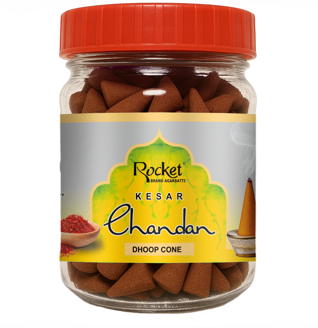 KESAR CHANDAN DHOOP CONE JAR