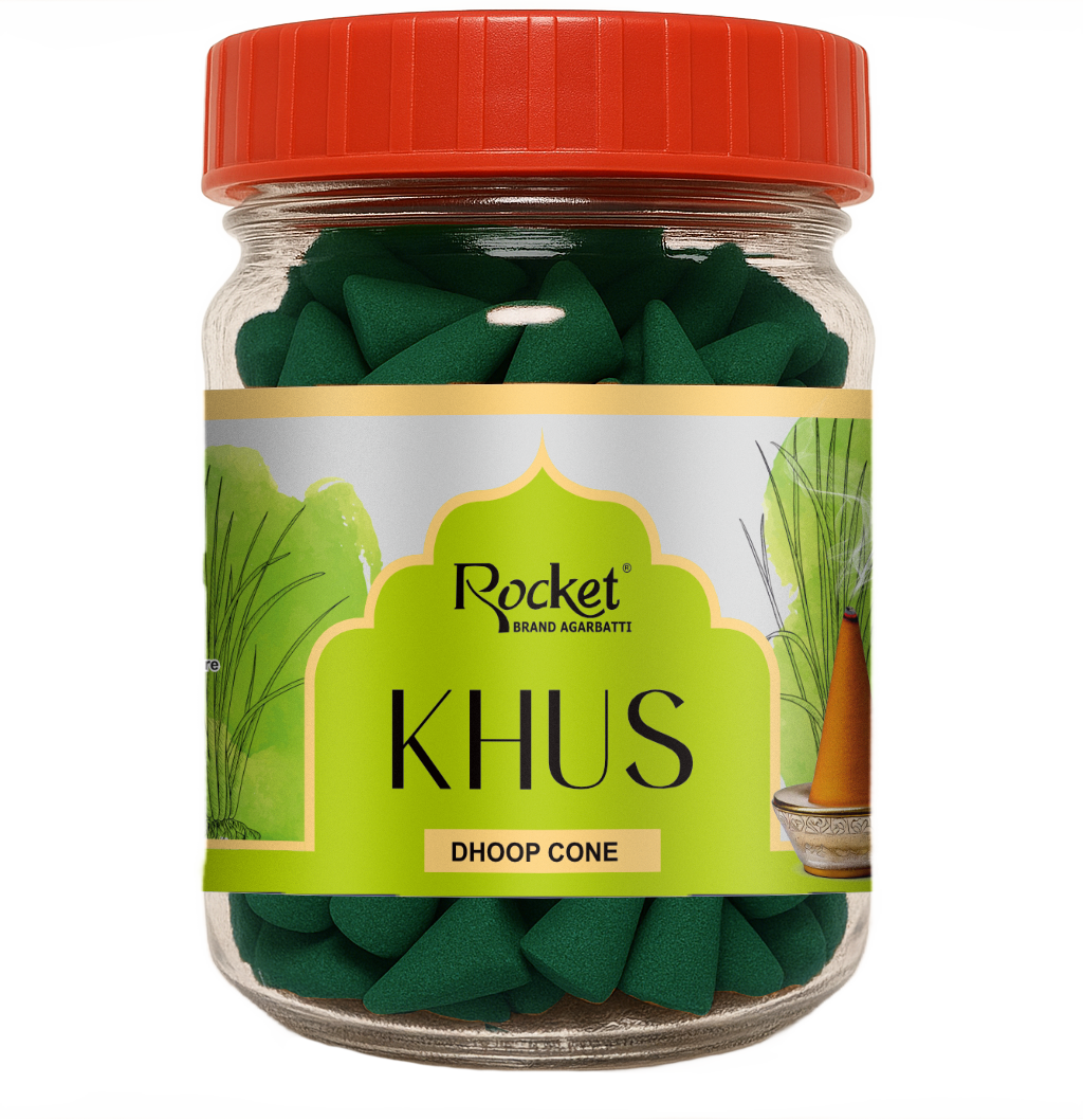 KHUS DHOOP CONE JAR