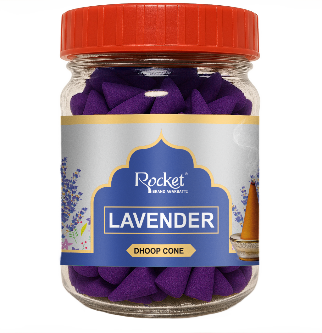 LAVENDER DHOOP CONE JAR